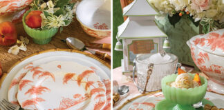 Celebrate our 10 favorite peach recipes with us, complete with table settings matching the blush of a peach ice cream.