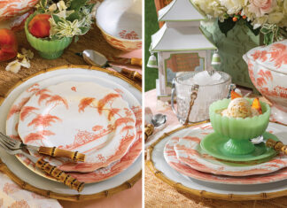 Celebrate our 10 favorite peach recipes with us, complete with table settings matching the blush of a peach ice cream.