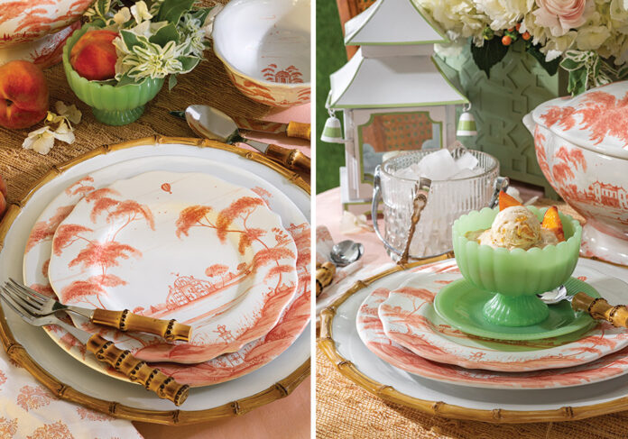 Celebrate our 10 favorite peach recipes with us, complete with table settings matching the blush of a peach ice cream.