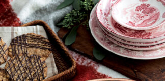 Chicken and Wild Rice Soup with Oatmeal Toffee Lace Cookie