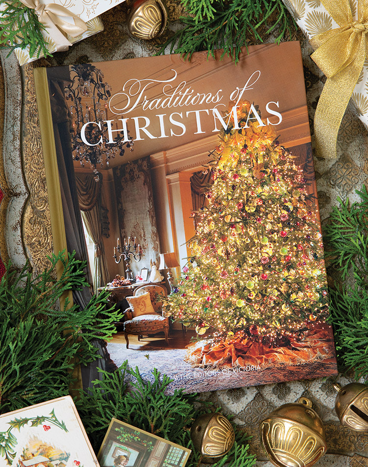 Place our latest hardcover book, Traditions of Christmas, upon your shelf and amid your glittering and evergreen holiday décor this year.
