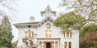 The white Victorian Italianate façade of Mayhurst Estate is an architectural wonder in the Virginia countryside.
