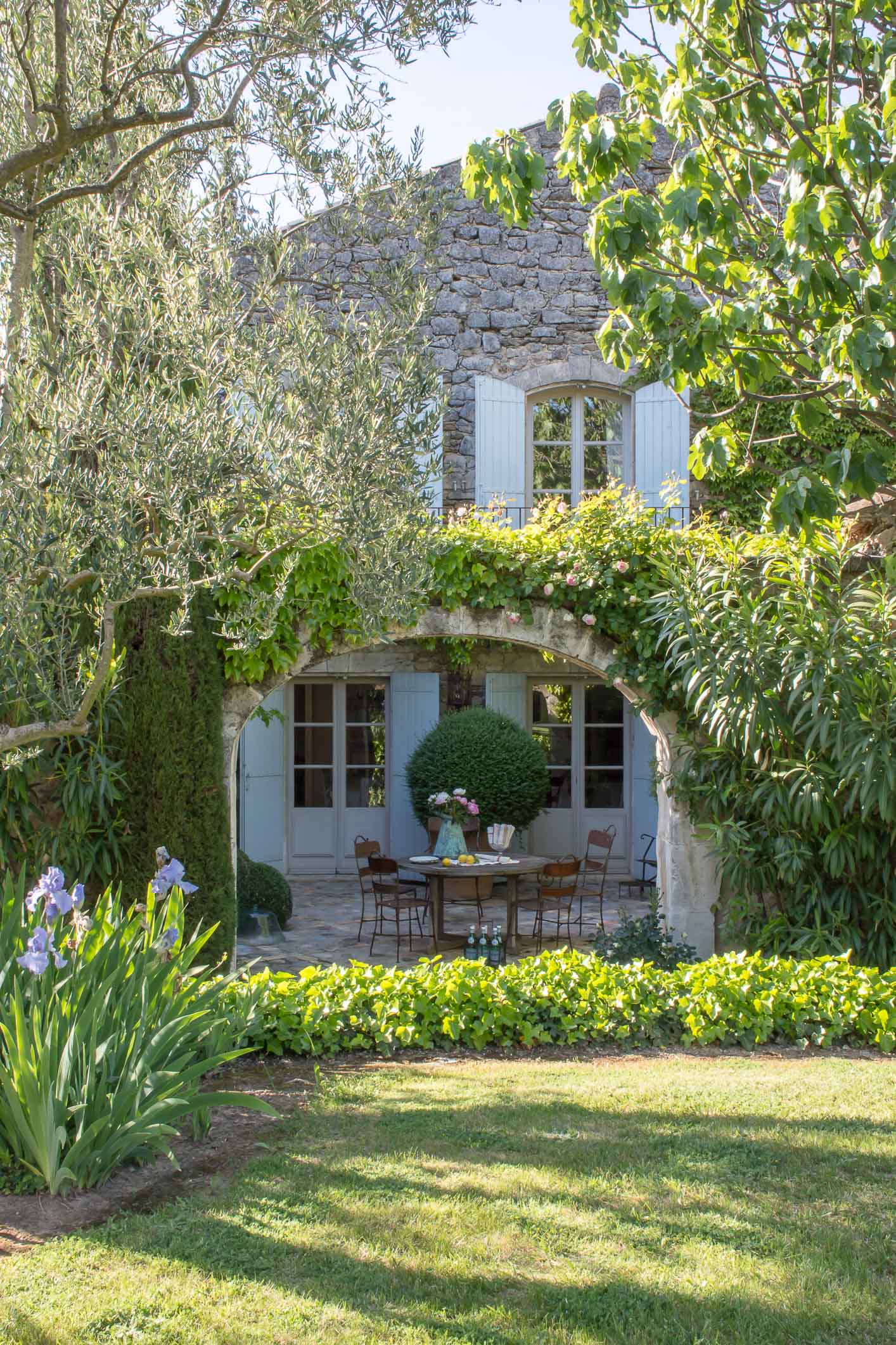 The kitchen courtyard of Patricia Wells' home in Provence.