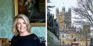 Lady Carnarvon and Highclere Castle.