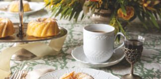 Tangerine Olive Oil Cake on a plate.