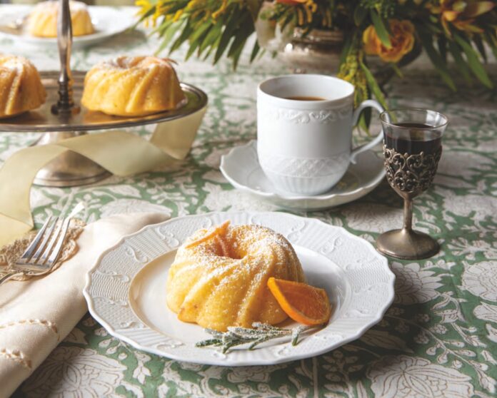 Tangerine Olive Oil Cake on a plate.