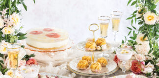 The queen of the garden lends her feminine character to this petal-perfect party, delighting the senses with beauty and fragrance.