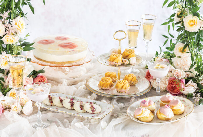 The queen of the garden lends her feminine character to this petal-perfect party, delighting the senses with beauty and fragrance.