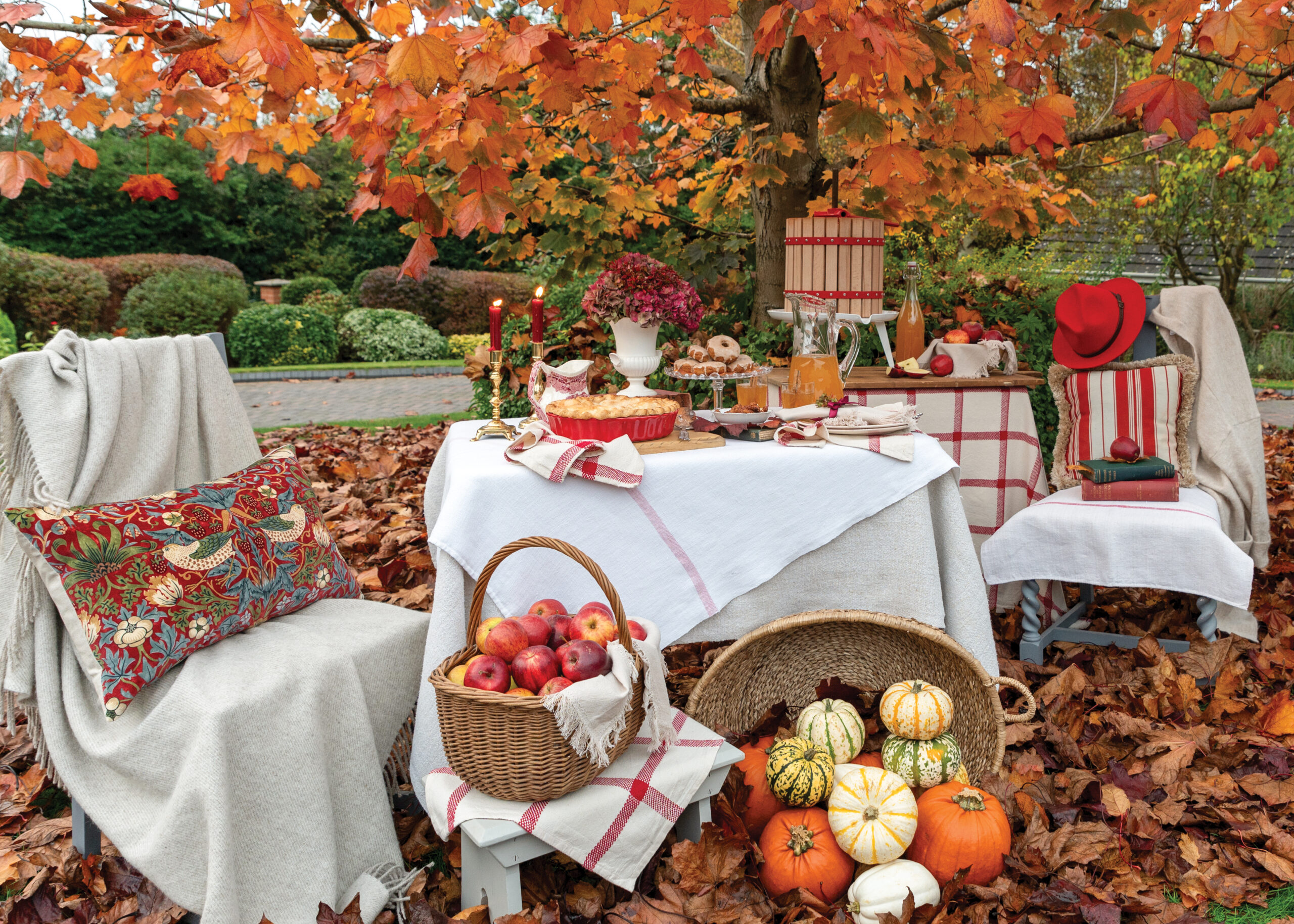 Fall picnic scene 