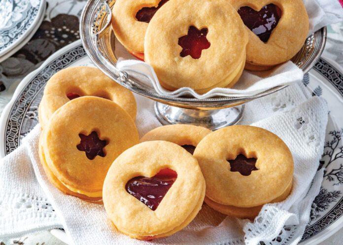 Custard Cremes with jam