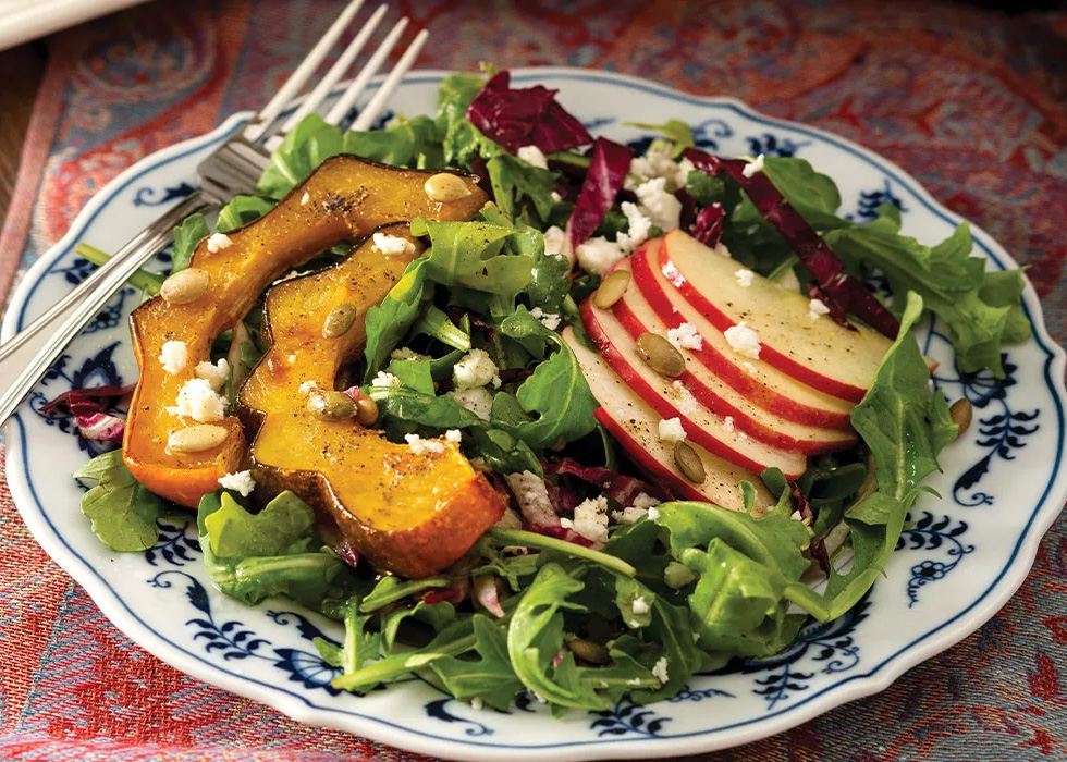 Apple salad on plate