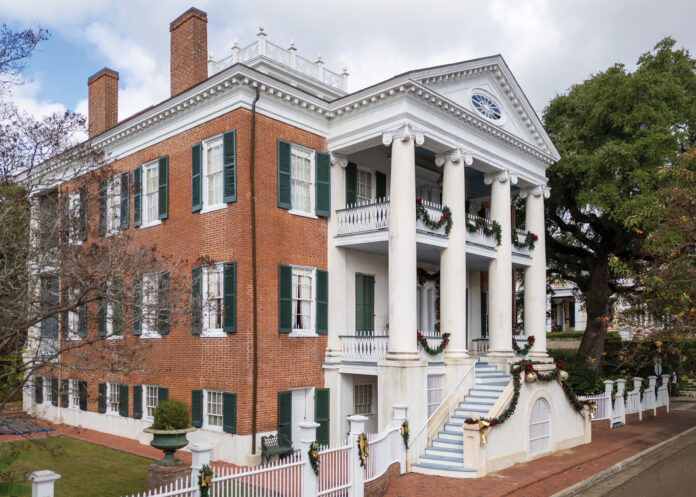 Exterior of Choctaw Hall in Natchez