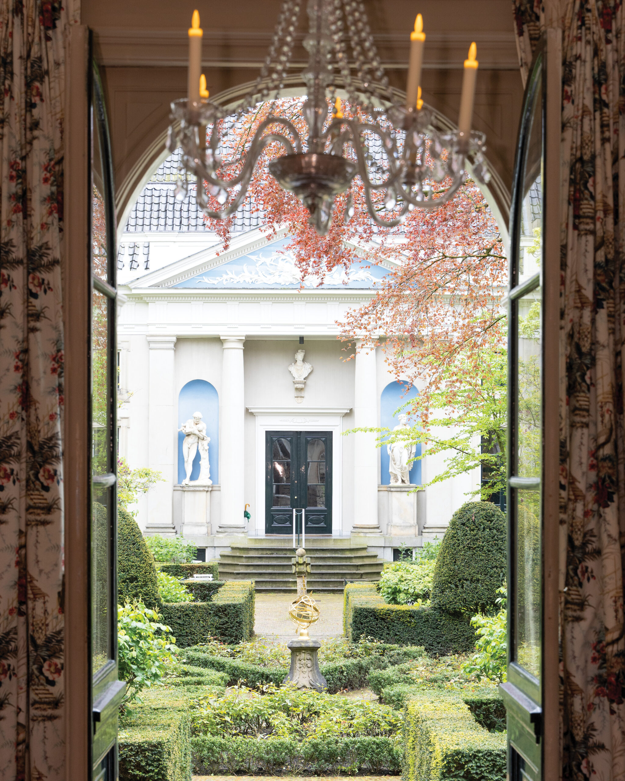 Doorway overlooking garden in Amsterdam
