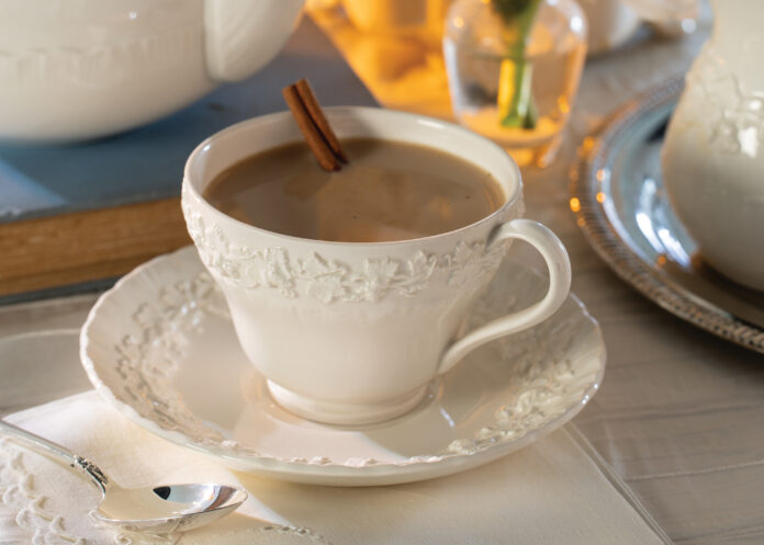 Brown tea in a tea cup