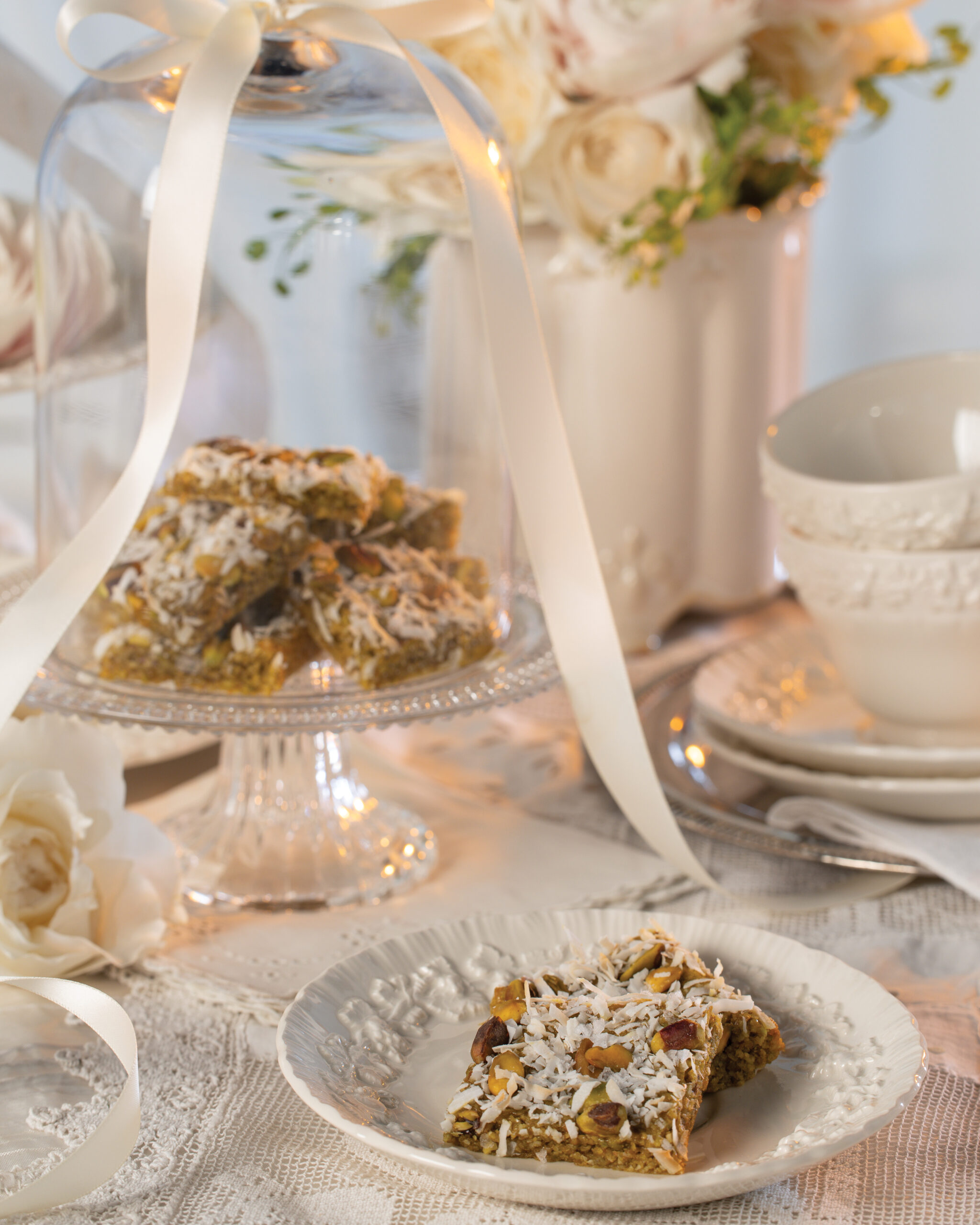 Orange Pistachio Oat Bars