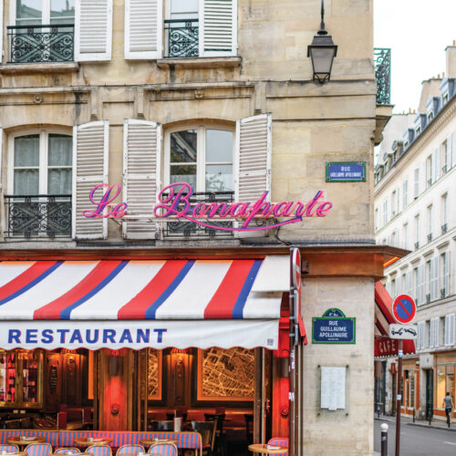 Outside of restaurant in Paris