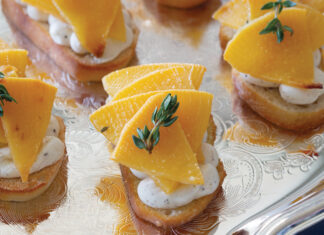 Roasted Rutabaga Crostinis