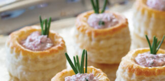 Radish and Goat Cheese Vol au Vents