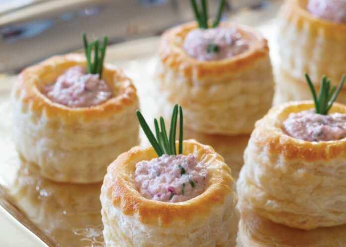 Radish and Goat Cheese Vol au Vents